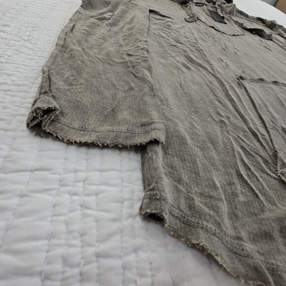 New Mono B Hoodie Women's Large Brown Long Sleeve Raw Grunge Street MSRP $68 - Picture 3 of 13